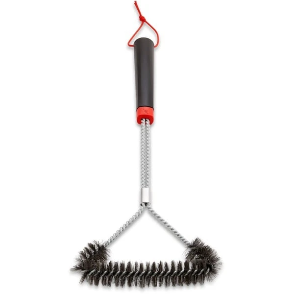 Weber Dreiseitige Grillbürste 6278, Mit Edelstahlborsten, 46cm, Grill-Reinigungsbürste – Bild 2